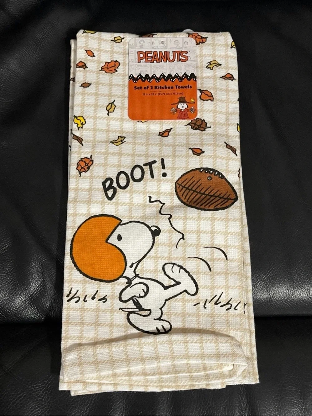 Peanuts Football Kitchen Towels, Set of 2 BOOT!